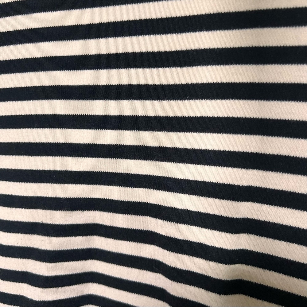 THEORY Clinton Stripe Sleeveless Twist-Front Dress Pima Cotton Size Small Petite - Picture 15 of 16